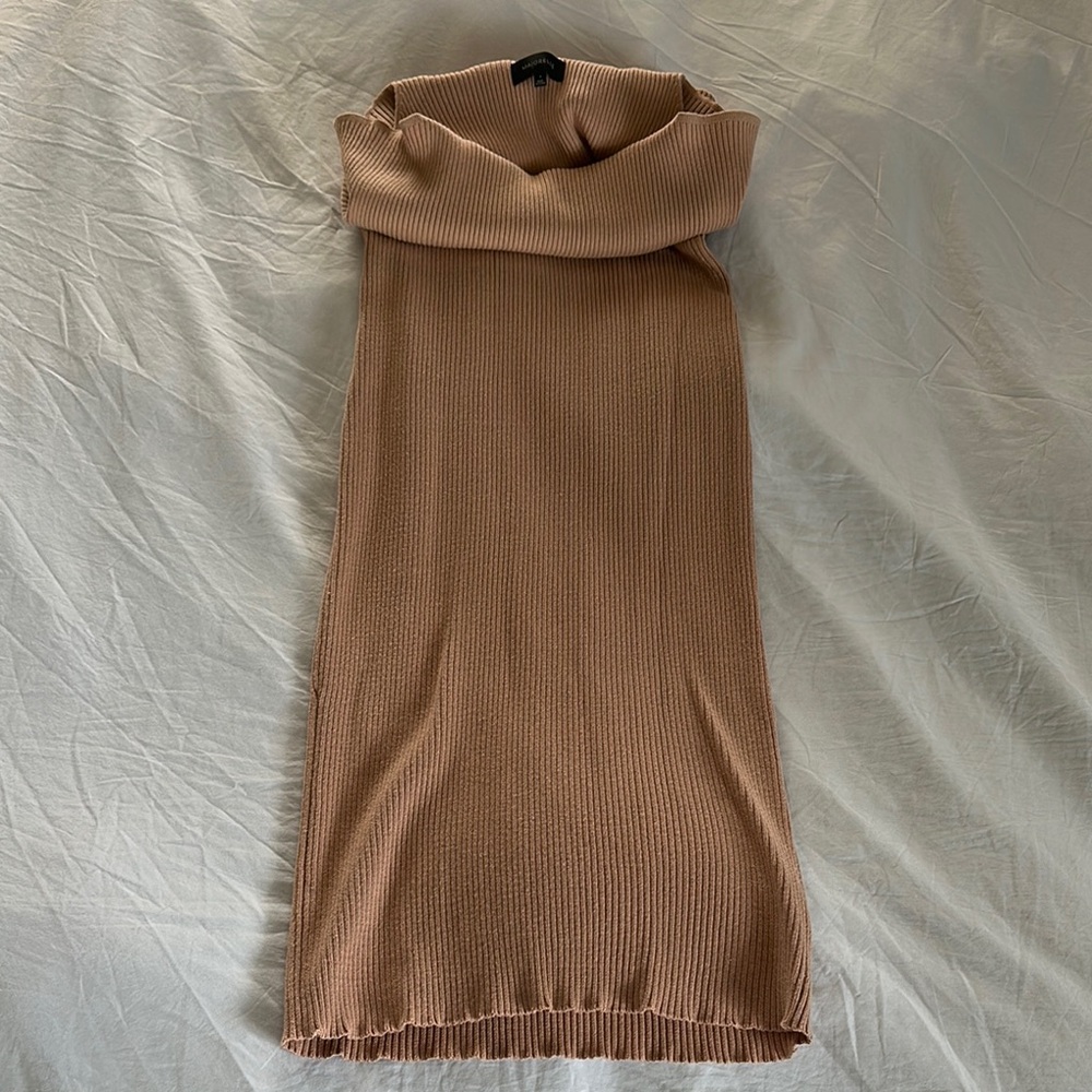 MAJORELLE Lulu Ribbed Knit Sweater Dress in Bone Size Medium - Picture 2 of 10